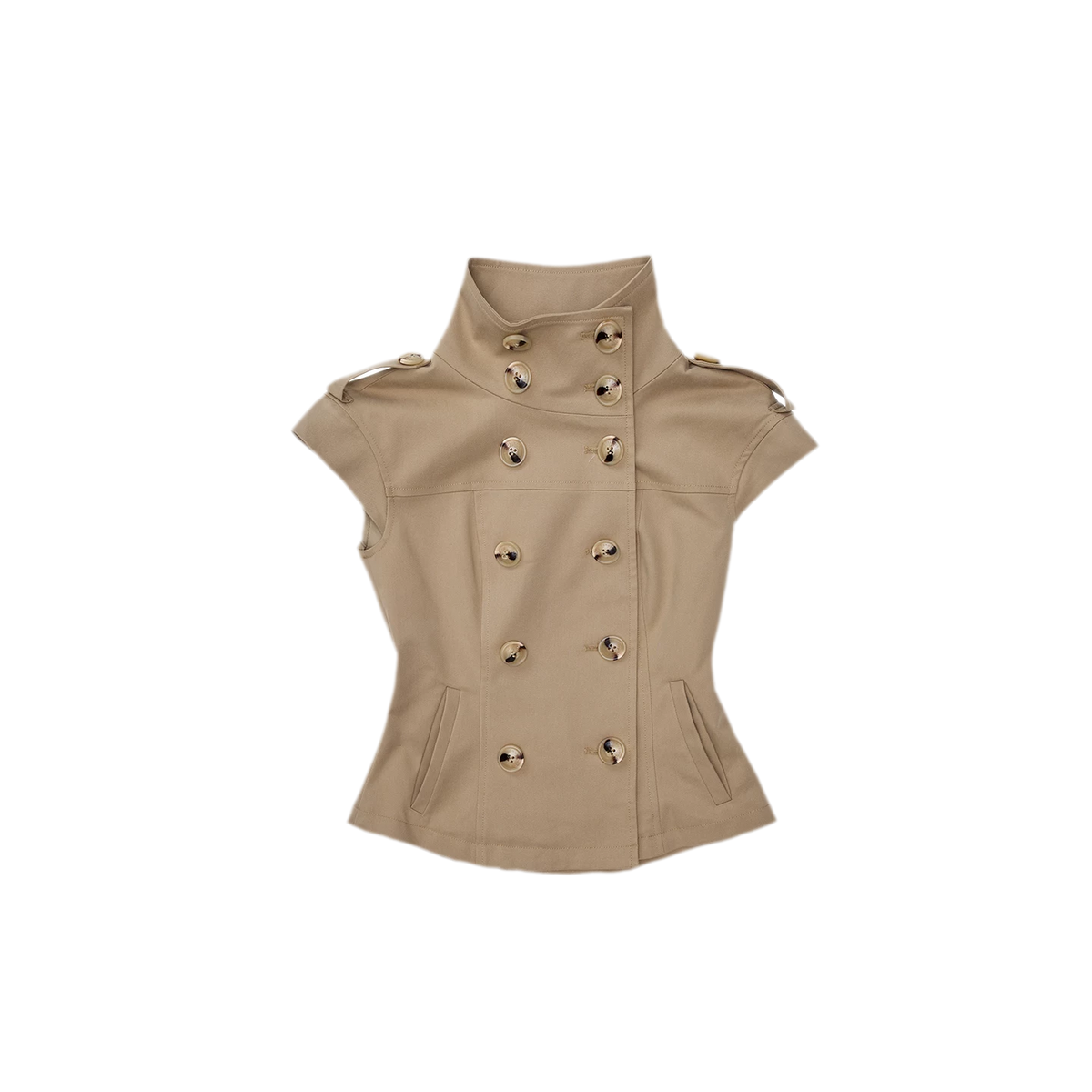 Tailored Slim Fit Double-Breasted Trench Jacket
