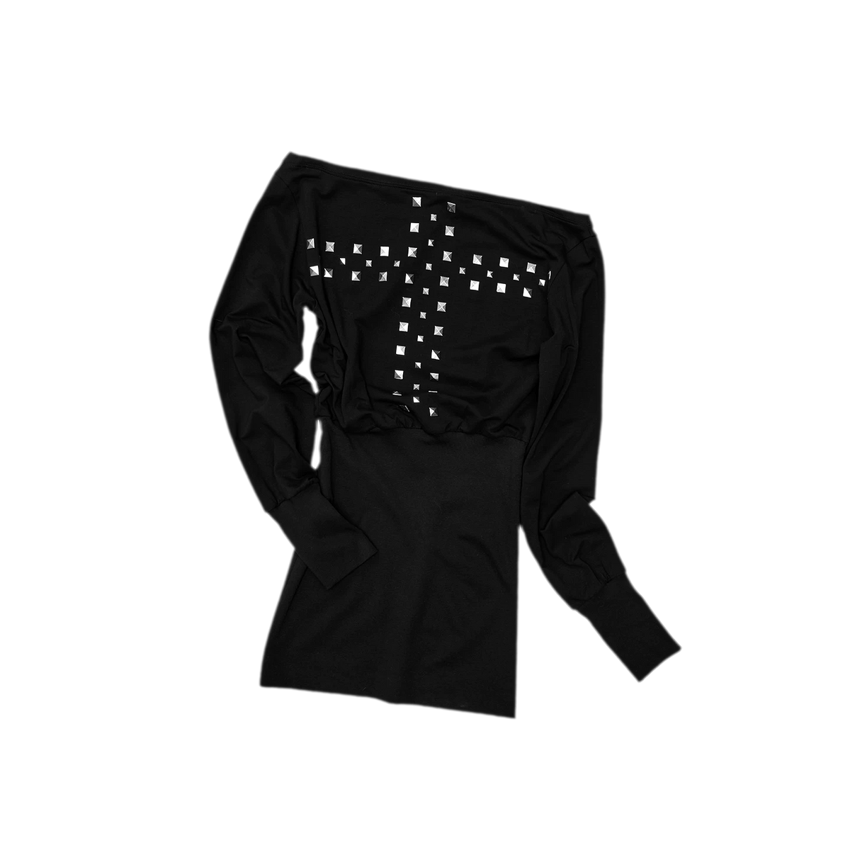 One-Shoulder Rhinestone Cross Bodycon Dress